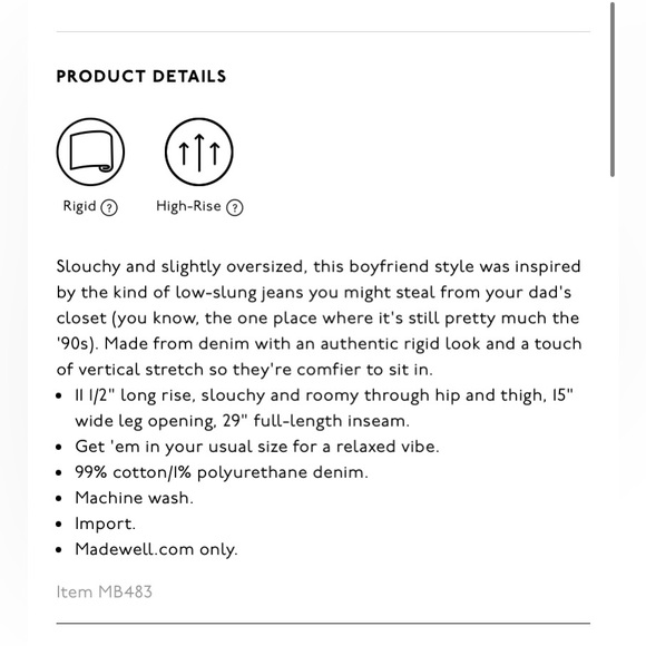 Madewell The Dadjean in Radmore Wash MB483 - Picture 7 of 14